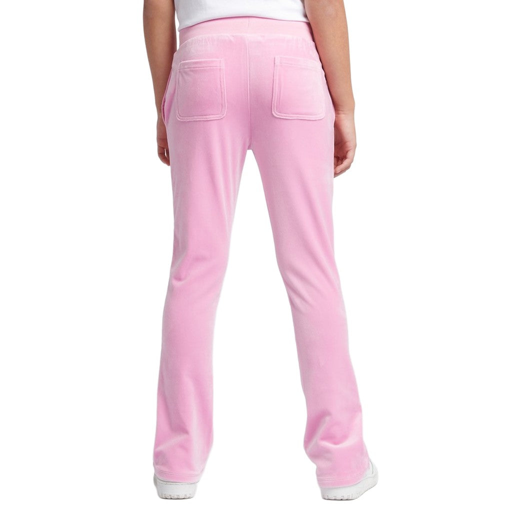 Juicy Couture Kids Chenille bootcut broek – Lichtroze