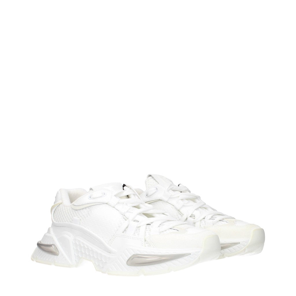 Dolce & Gabbana Sneakers met veters en hak – Wit