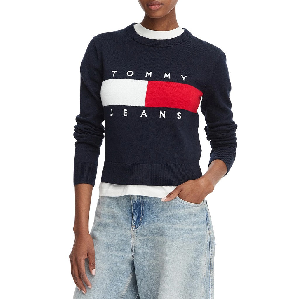 Tommy Jeans Trui met ronde hals – Marineblauw