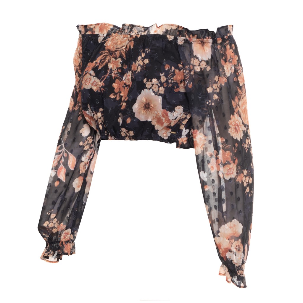 Guess Blouse met bloemendessin en lange mouwen – Meerkleurig