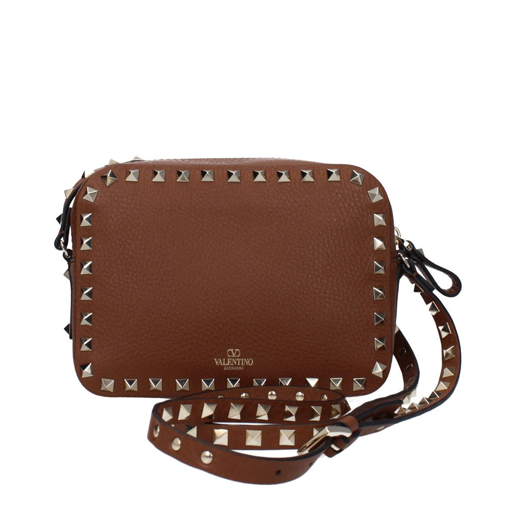 Valentino Garavani Kleine leren crossbodytas – Bruin