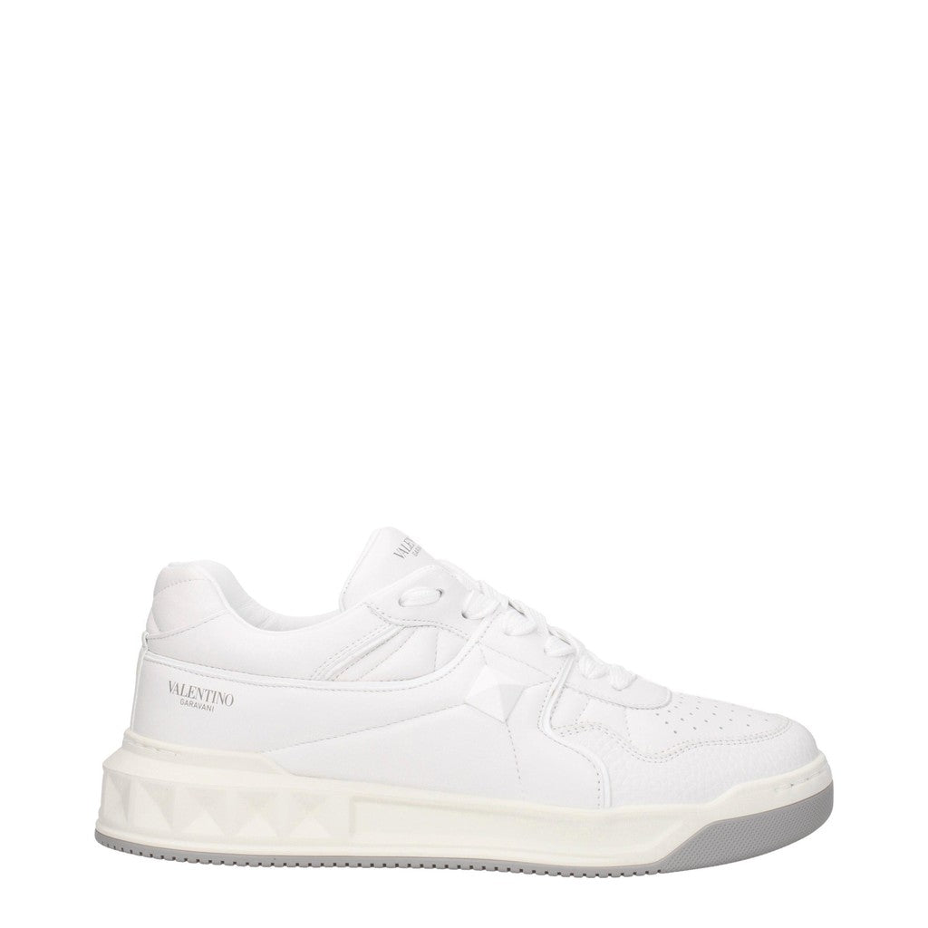 Valentino Garavani One Stud Sneakers van leer – Wit