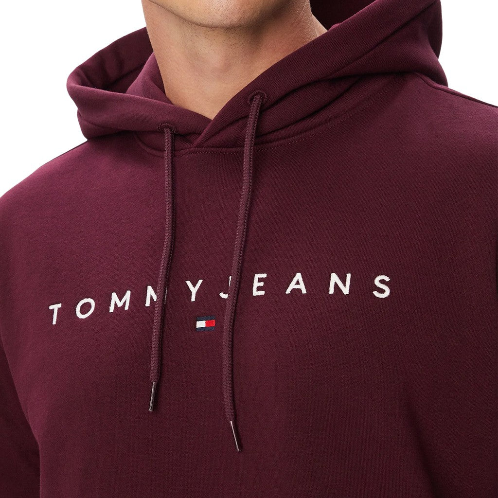 Tommy Jeans Regular Fit Hoodie met fleece binnenkant – Bordeauxrood