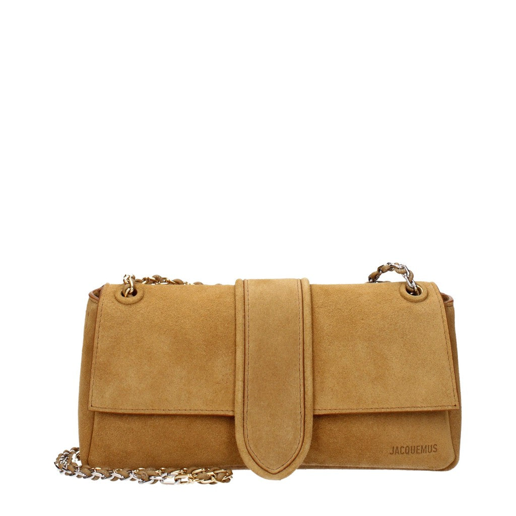 Jacquemus Bambino Chaine Leren schoudertas met ketting – Camel