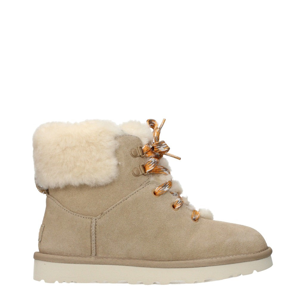 Ugg Classic Mini Alpine Lace Enkellaarzen – Beige