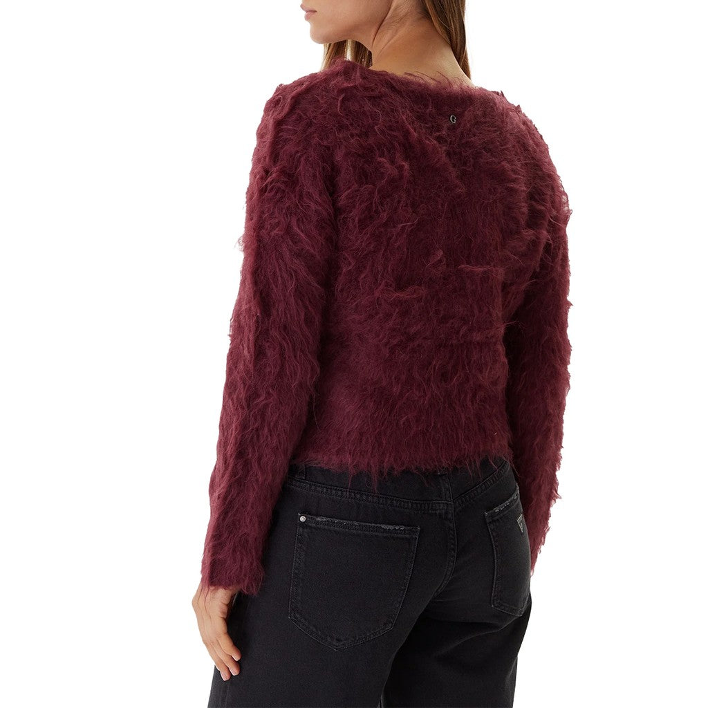 Guess Vest met V-hals en knoopsluiting – Bordeaux