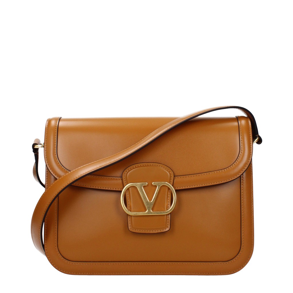 Valentino Garavani Leren crossbodytas met drie vakken – Bruin
