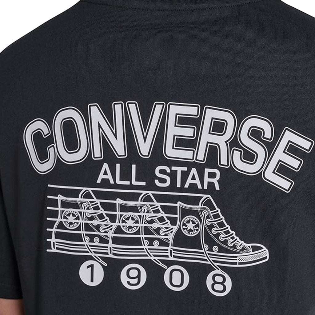 Converse T-shirt met print en bedrukt logo – Zwart