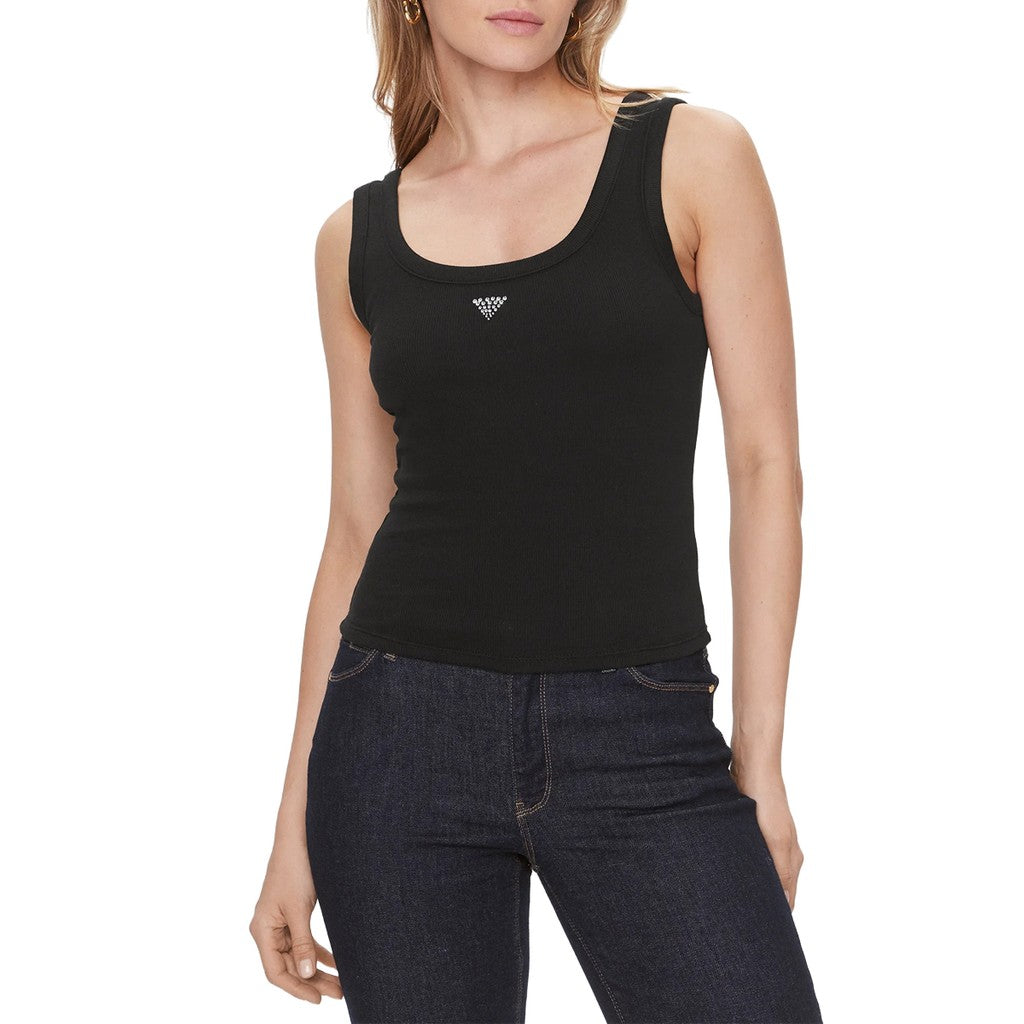 Guess Katoenen tanktop – Zwart