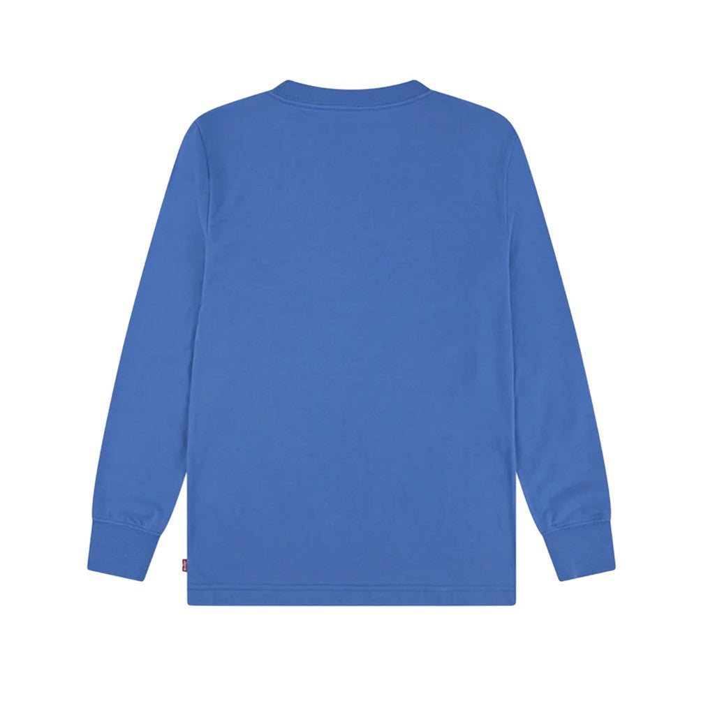 Levi's Kids T-shirt met lange mouwen en logo – Blauw