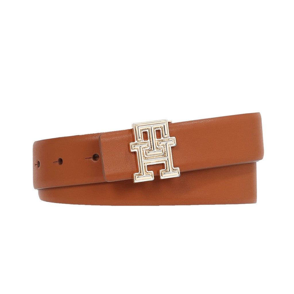 Tommy Hilfiger Leren riem Dames – Bruin