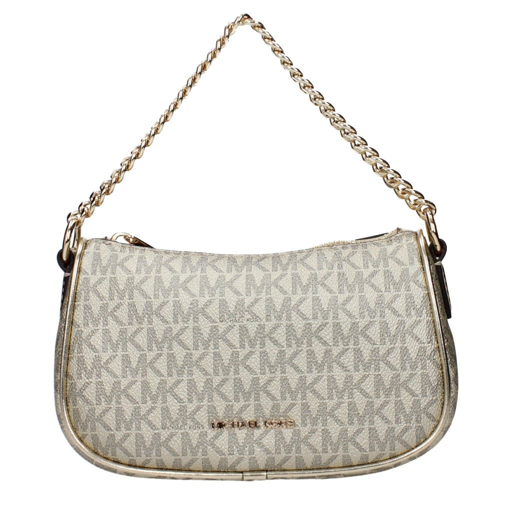 Michael Kors Carmela Crossbodytas van stof en leer – Goud
