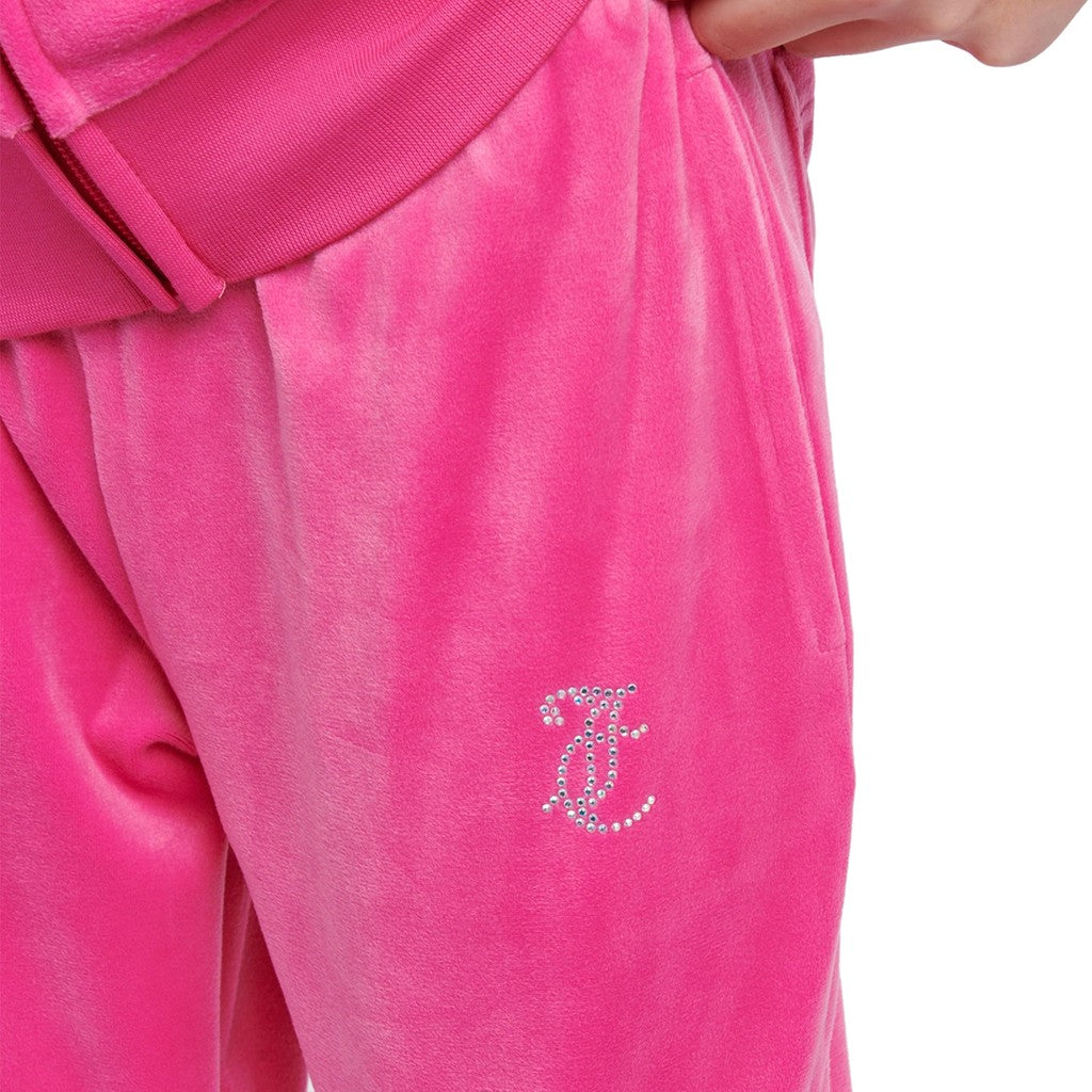 Juicy Couture Kids Chenille bootcut broek – Fuchsia