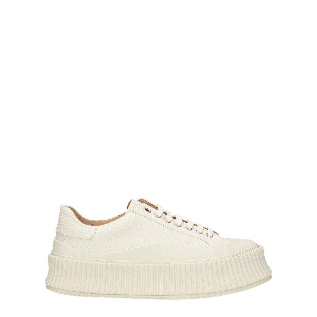 Jil Sander Low-Top Sneakers van textiel en rubber – Wit