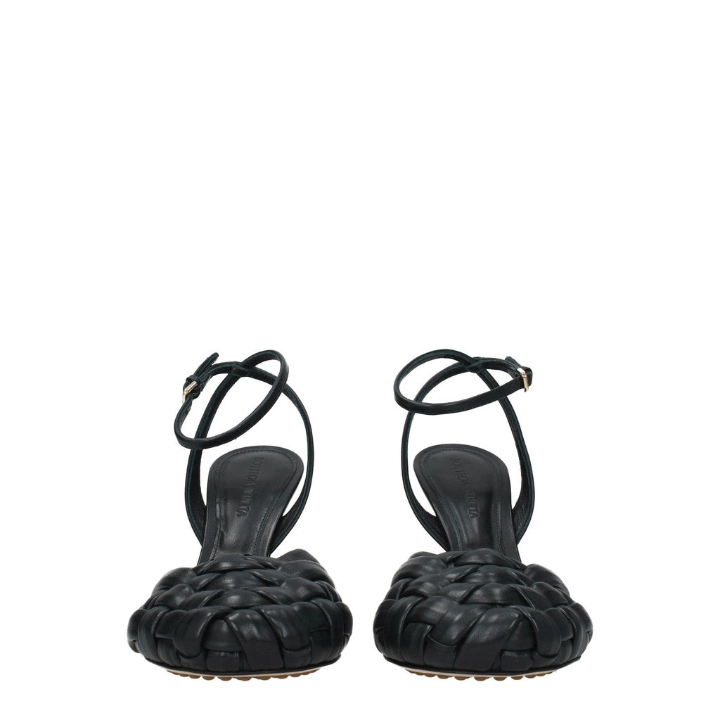 Bottega Veneta Leren pumps met hak en ronde neus – Groen