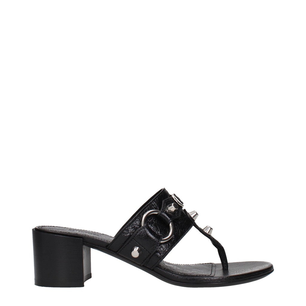 Balenciaga Sandalen met open teen en hak – Zwart