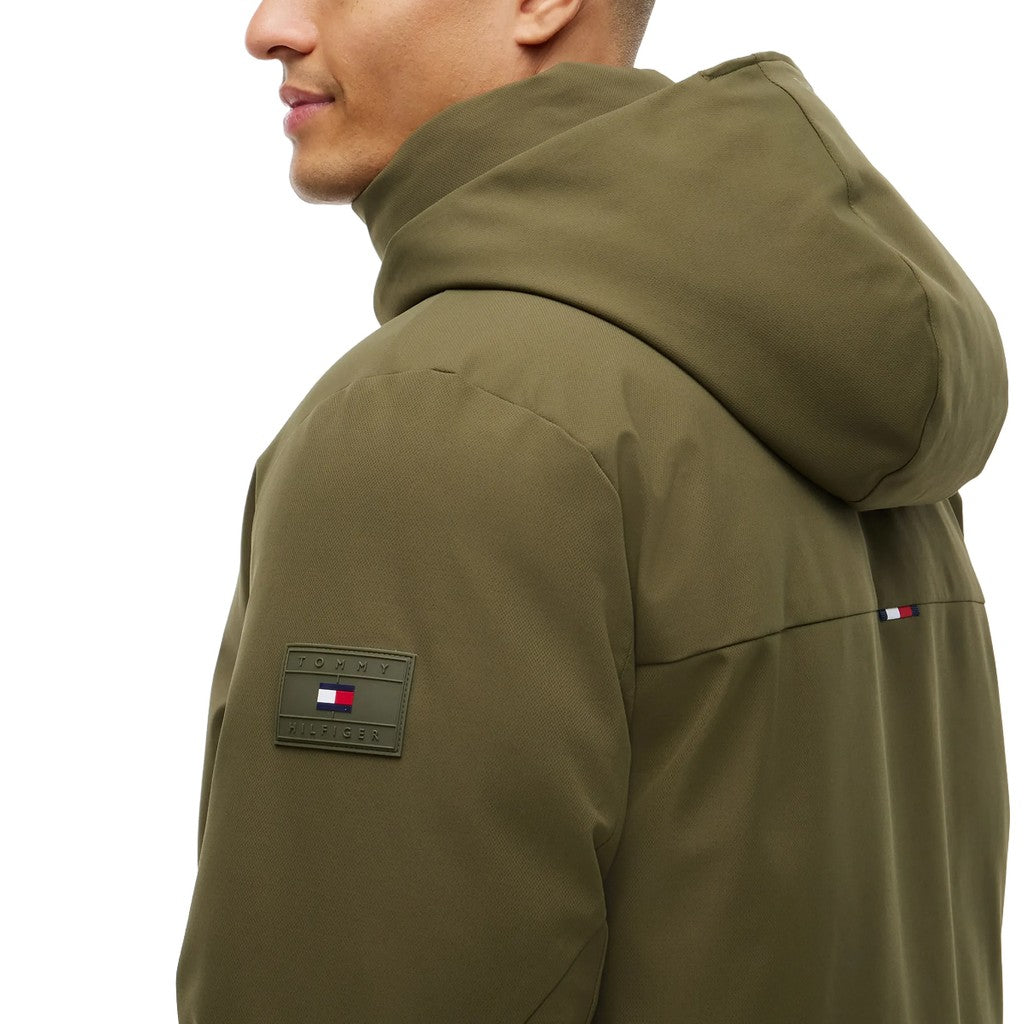 Tommy Hilfiger Gewatteerde jas met capuchon – Groen