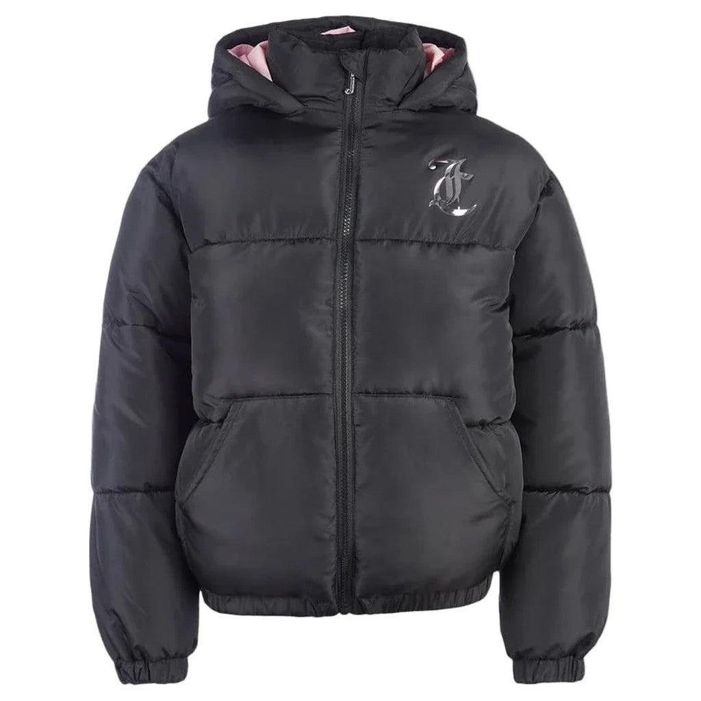 Juicy Couture Kids Donsjas met capuchon – Zwart
