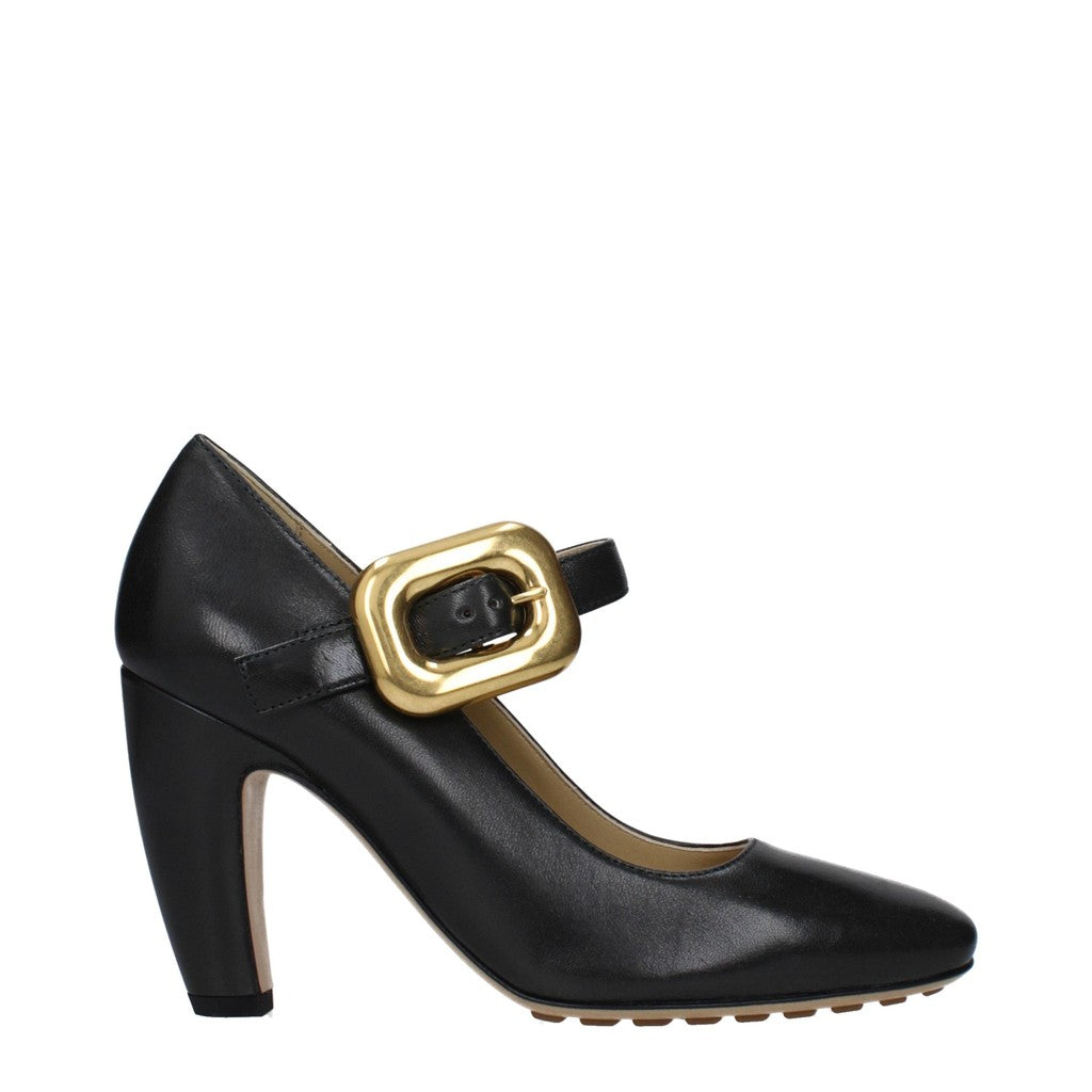 Bottega Veneta Pumps met hak en vierkante neus – Zwart