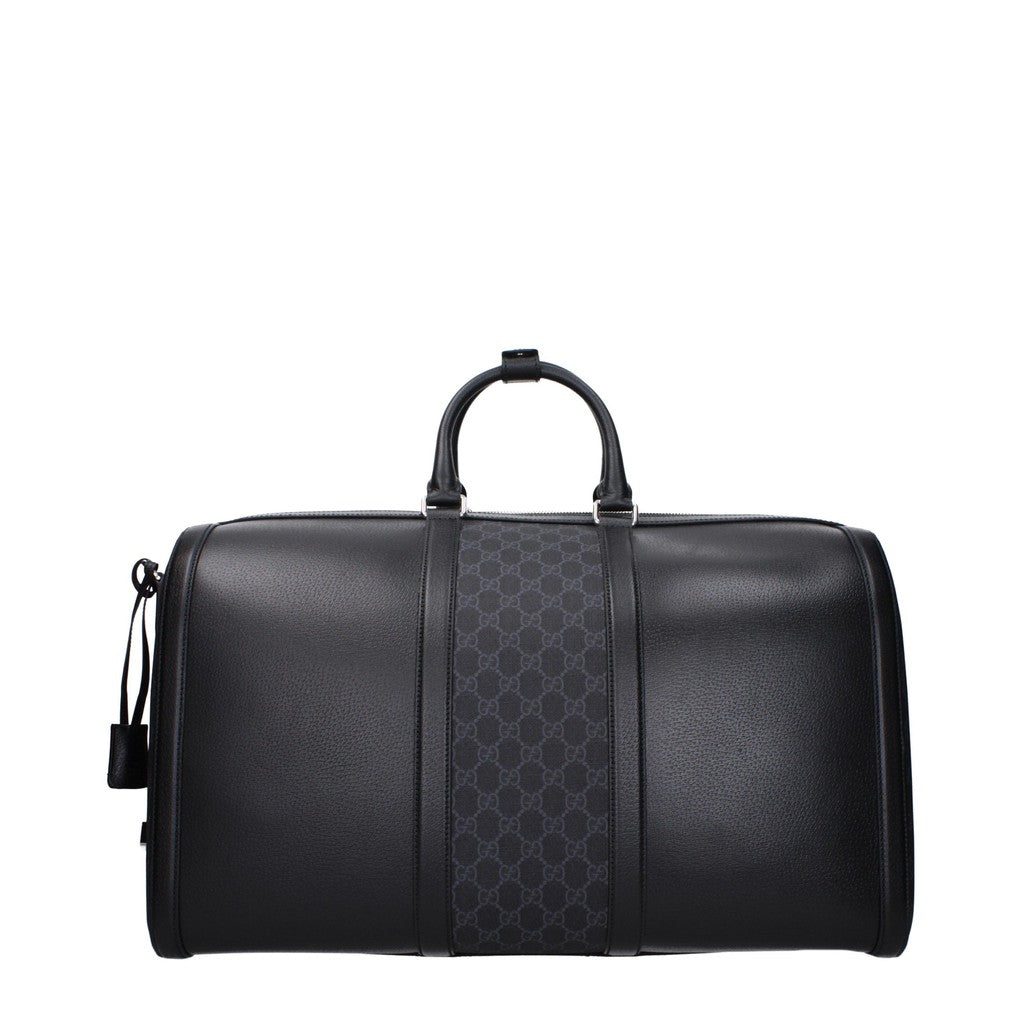 Gucci Ruime duffeltas met zilverkleurige details – Zwart