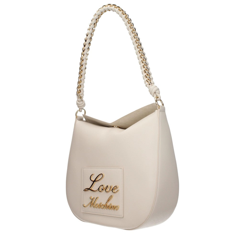 Love Moschino Shopper met goudkleurige details – Ivoor