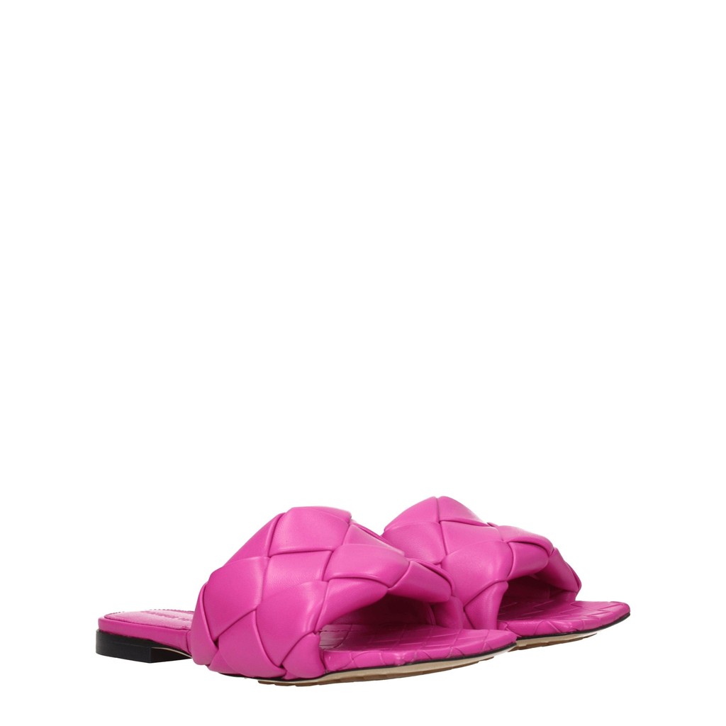 Bottega Veneta Leren sandalen met open neus – Fuchsia