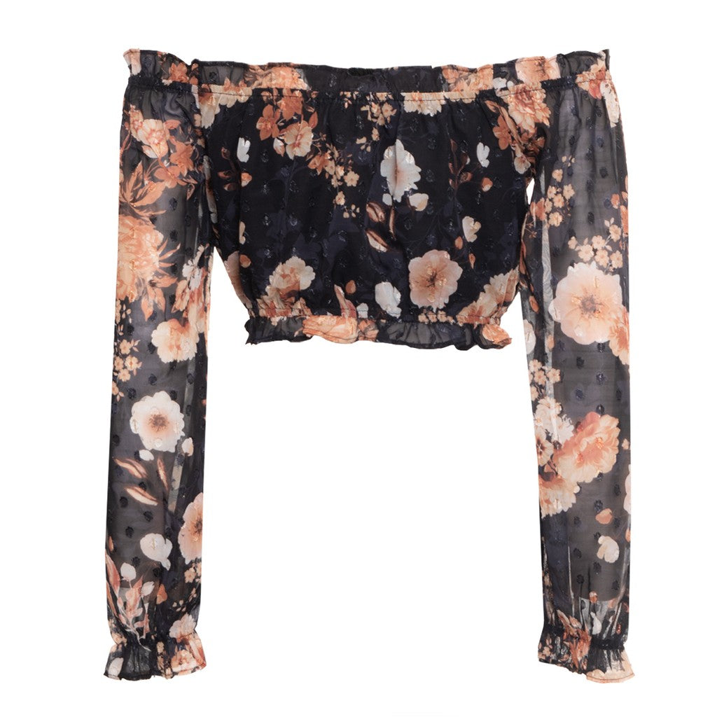Guess Blouse met bloemendessin en lange mouwen – Meerkleurig