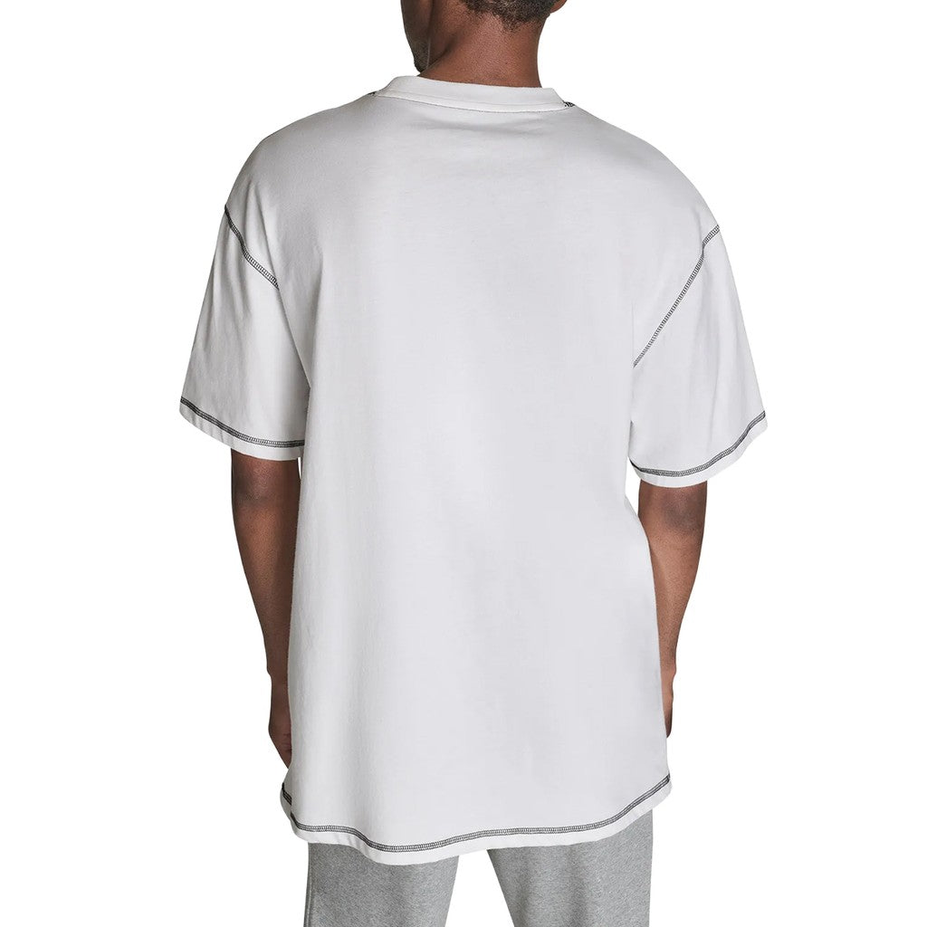 Converse T-shirt met ronde hals en geborduurd logo – Wit