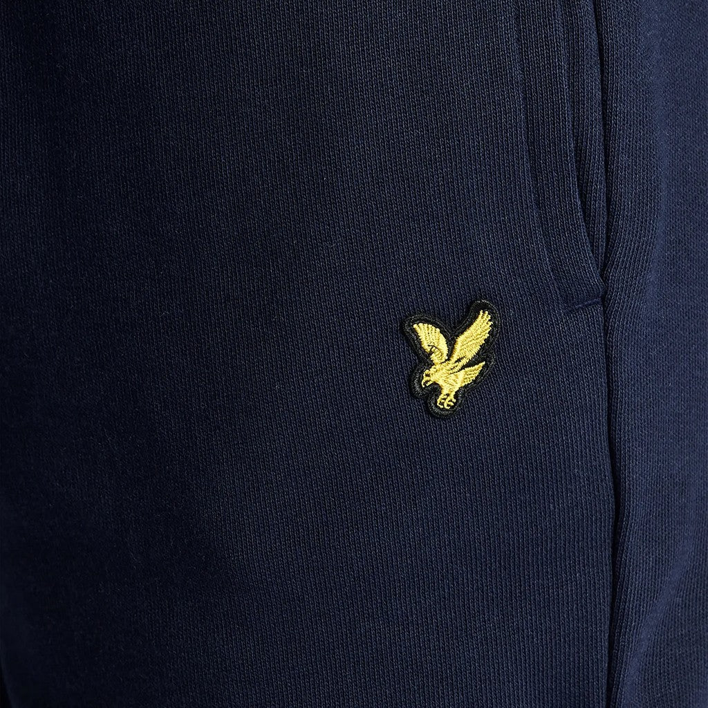 Lyle & Scott Kids Sportshort met trekkoord en logo – Marineblauw