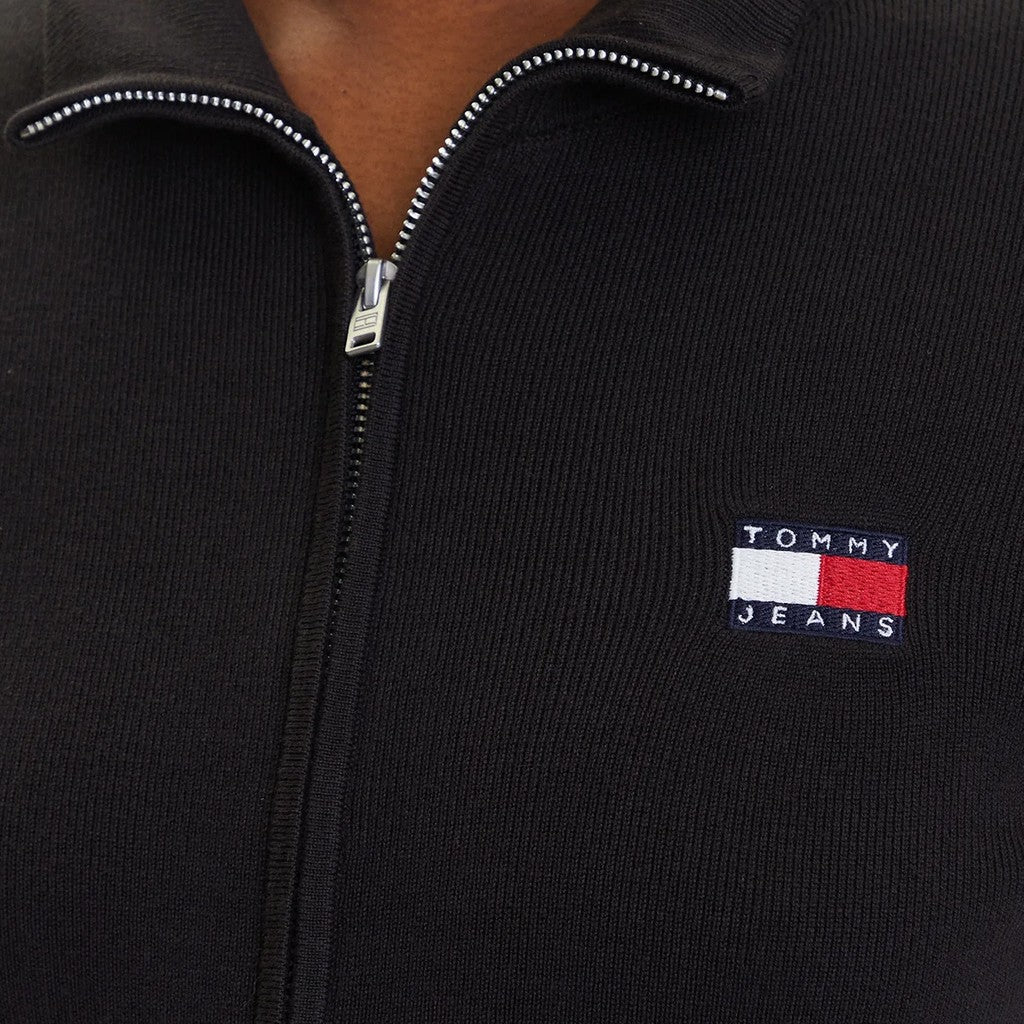 Tommy Jeans Vest met hoge hals en rits – Zwart