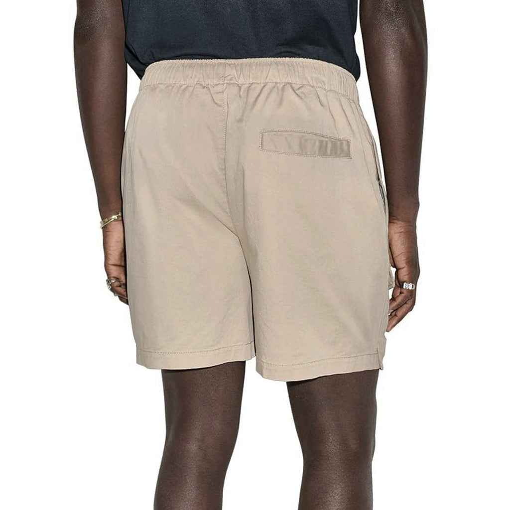 Converse Bermuda short met trekkoord en logo – Beige