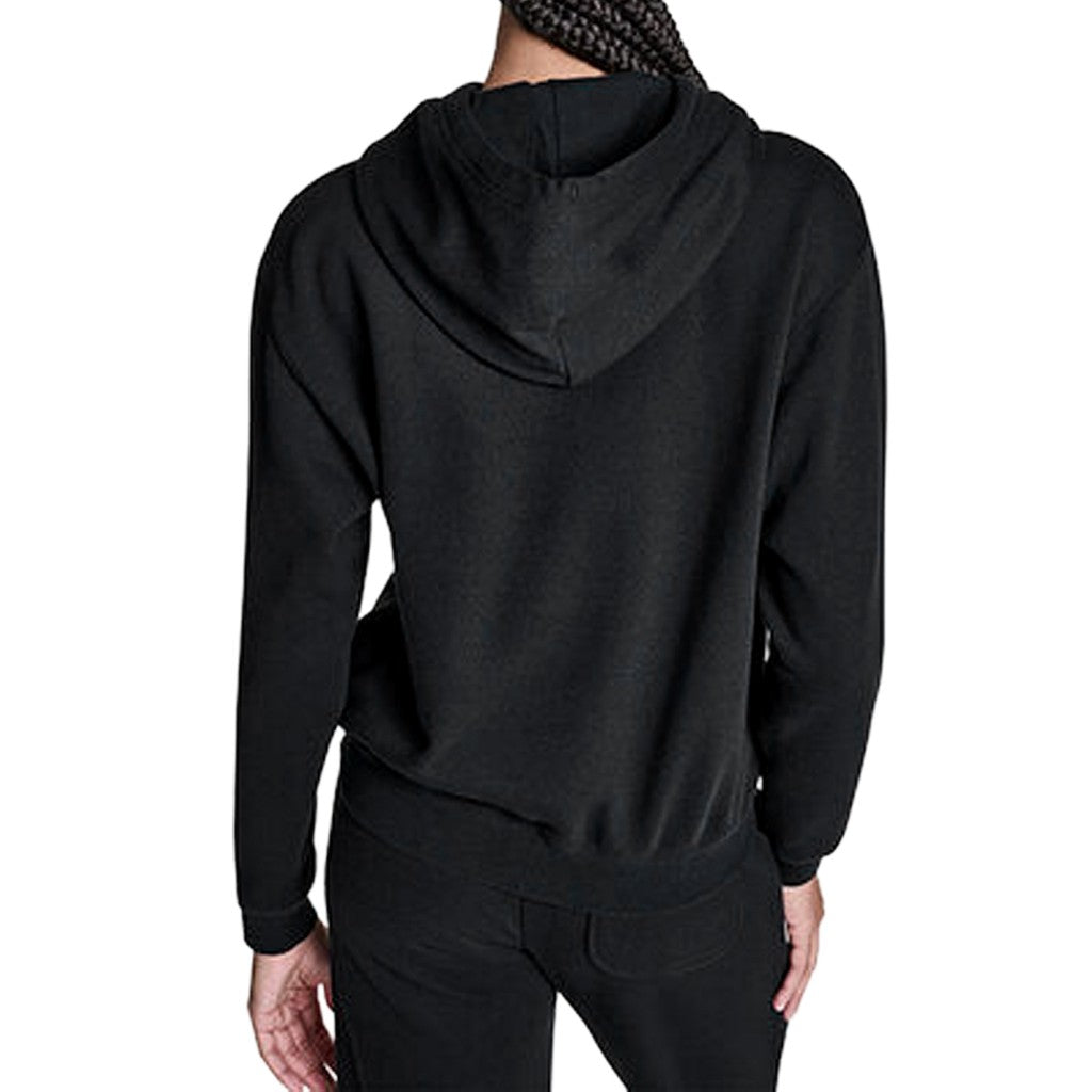 Converse Cropped hoodie van geborstelde stof – Zwart