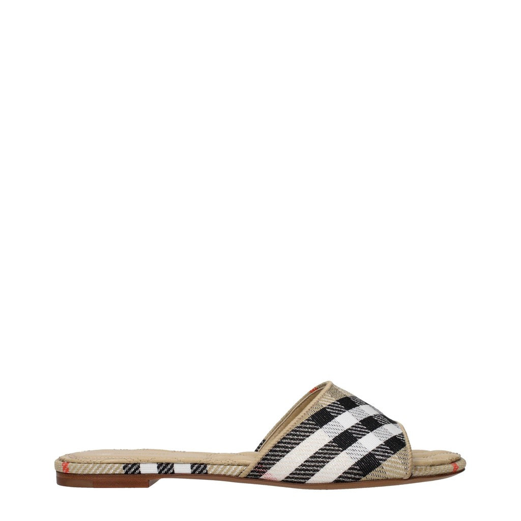 Burberry Sandalen met open neus en leren zool – Beige