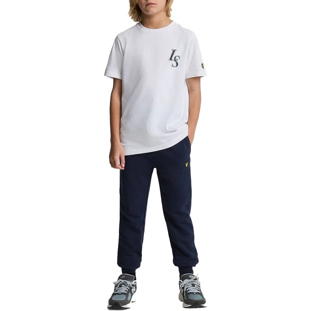 Lyle & Scott Kids Joggingbroek met nauwsluitende pasvorm – Marineblauw