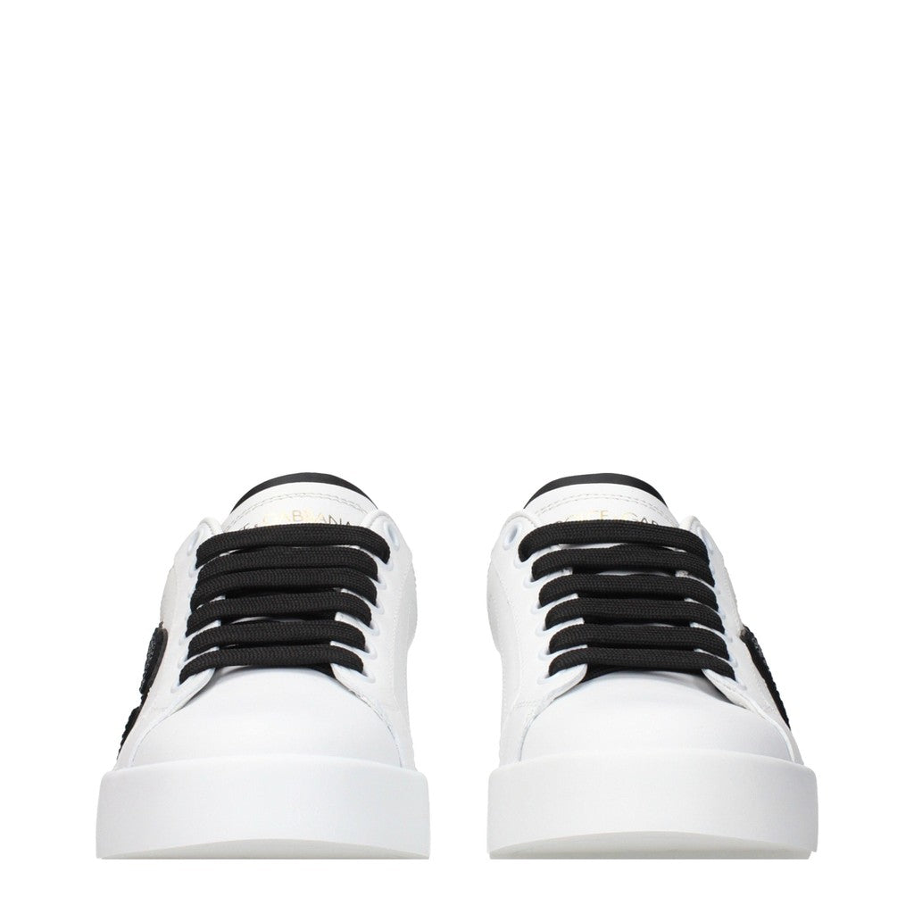 Dolce & Gabbana Sneakers met veters – Wit / Zwart