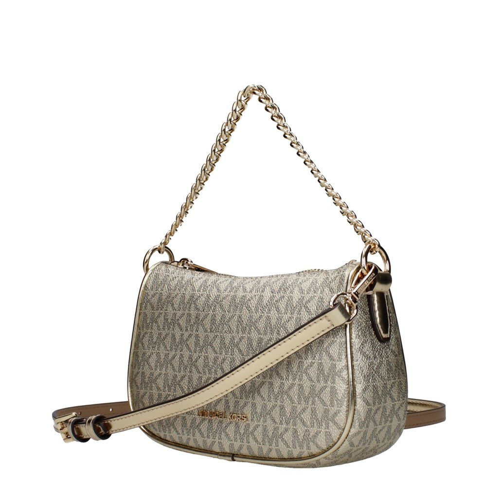 Michael Kors Carmela Crossbodytas van stof en leer – Goud