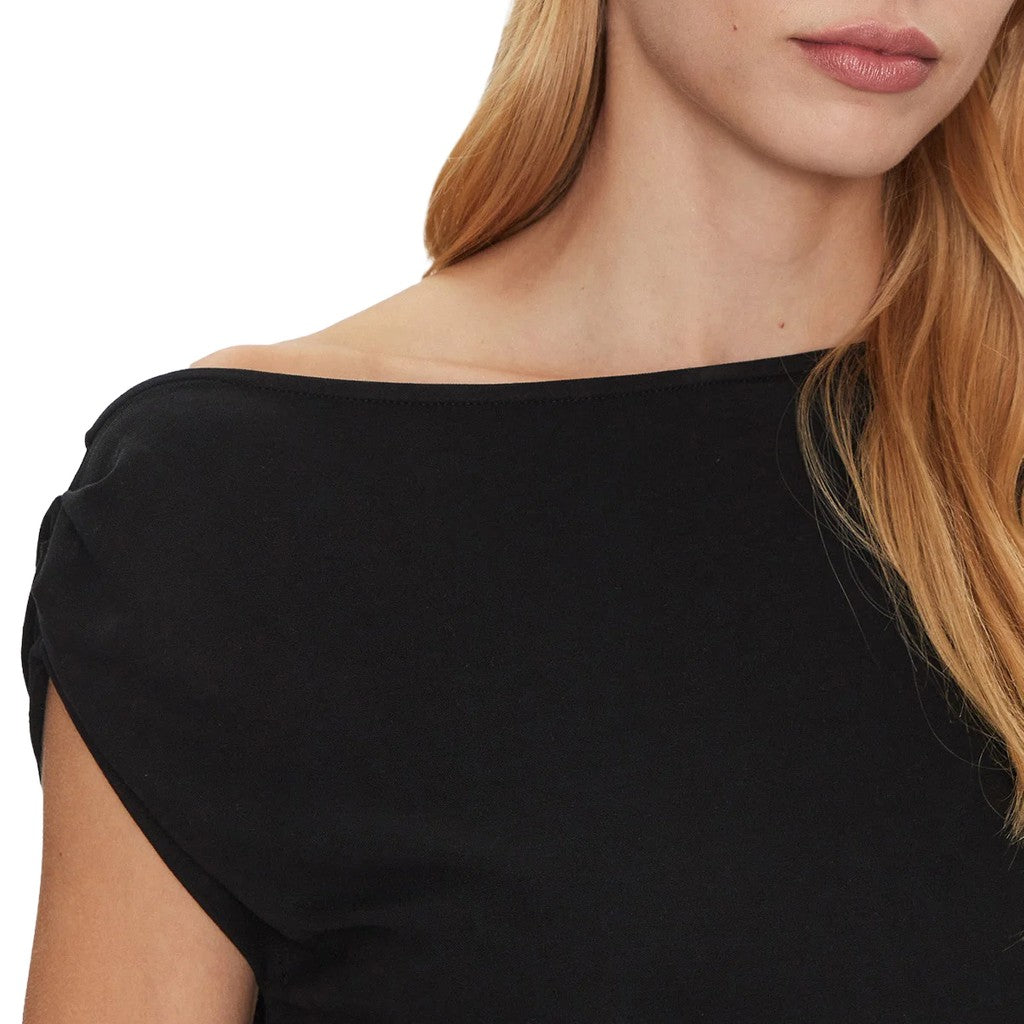 Guess Jumpsuit met korte mouwen en tailleriem – Zwart