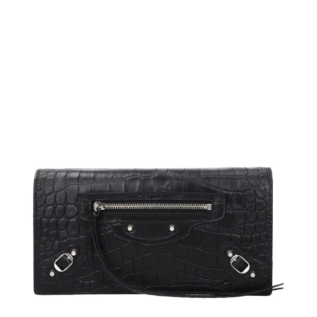 Balenciaga Crossbodytas met knoopsluiting en pasjesvakken – Zwart