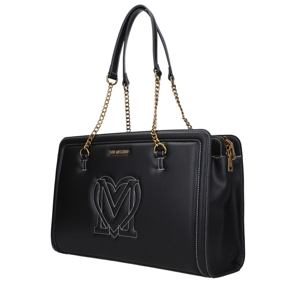 Love Moschino Shopper met twee vakken – Zwart