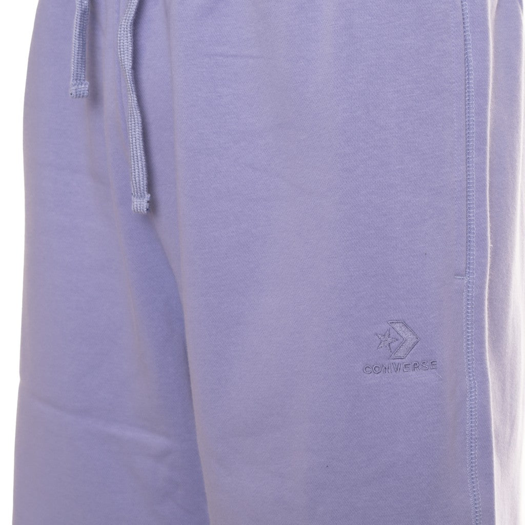 Converse Bermuda short met trekkoord en logo – Lila