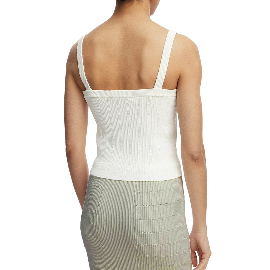 Guess Top met V-hals en schouderbandjes – Wit
