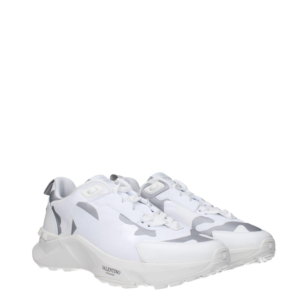 Valentino Garavani True Act Sneakers van stof en leer – Wit / Grijs