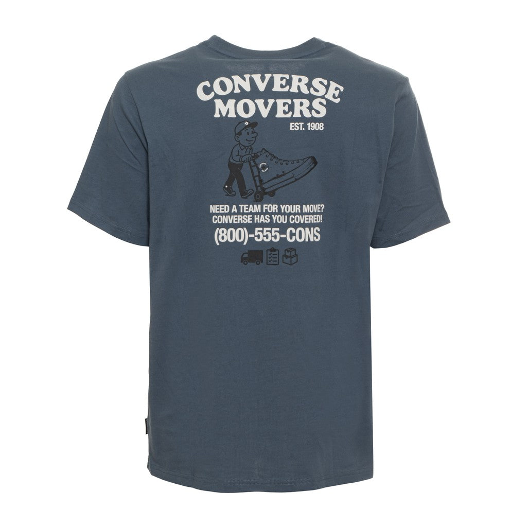 Converse T-shirt met ronde hals en print – Grijs