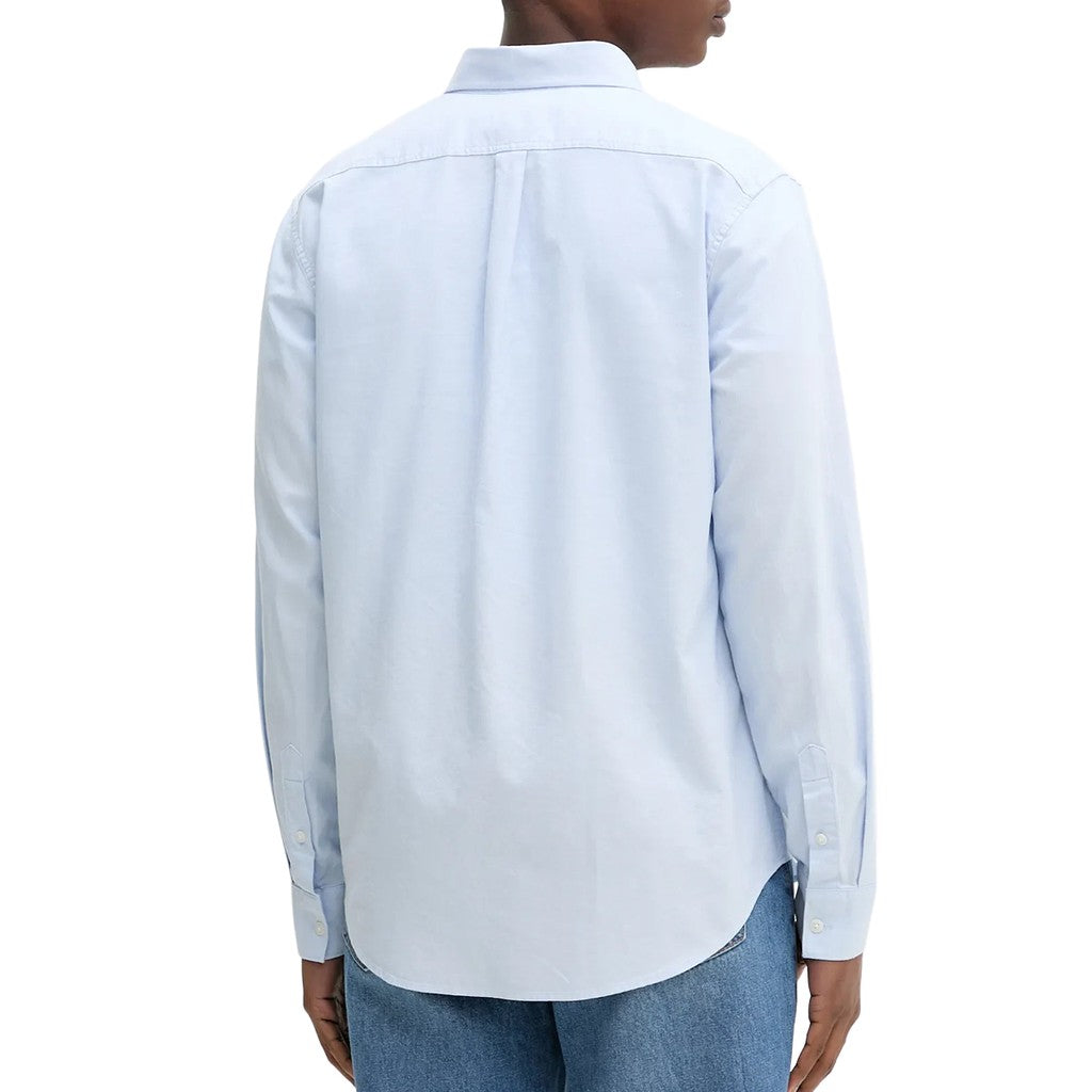 Guess Overhemd met geborduurd logo en knoopsluiting – Blauw