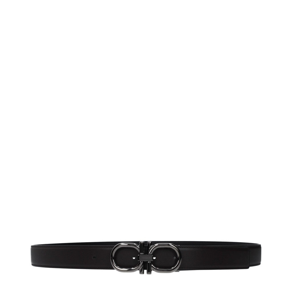 Salvatore Ferragamo Riem met drukknoopsluiting – Bruin / Zwart