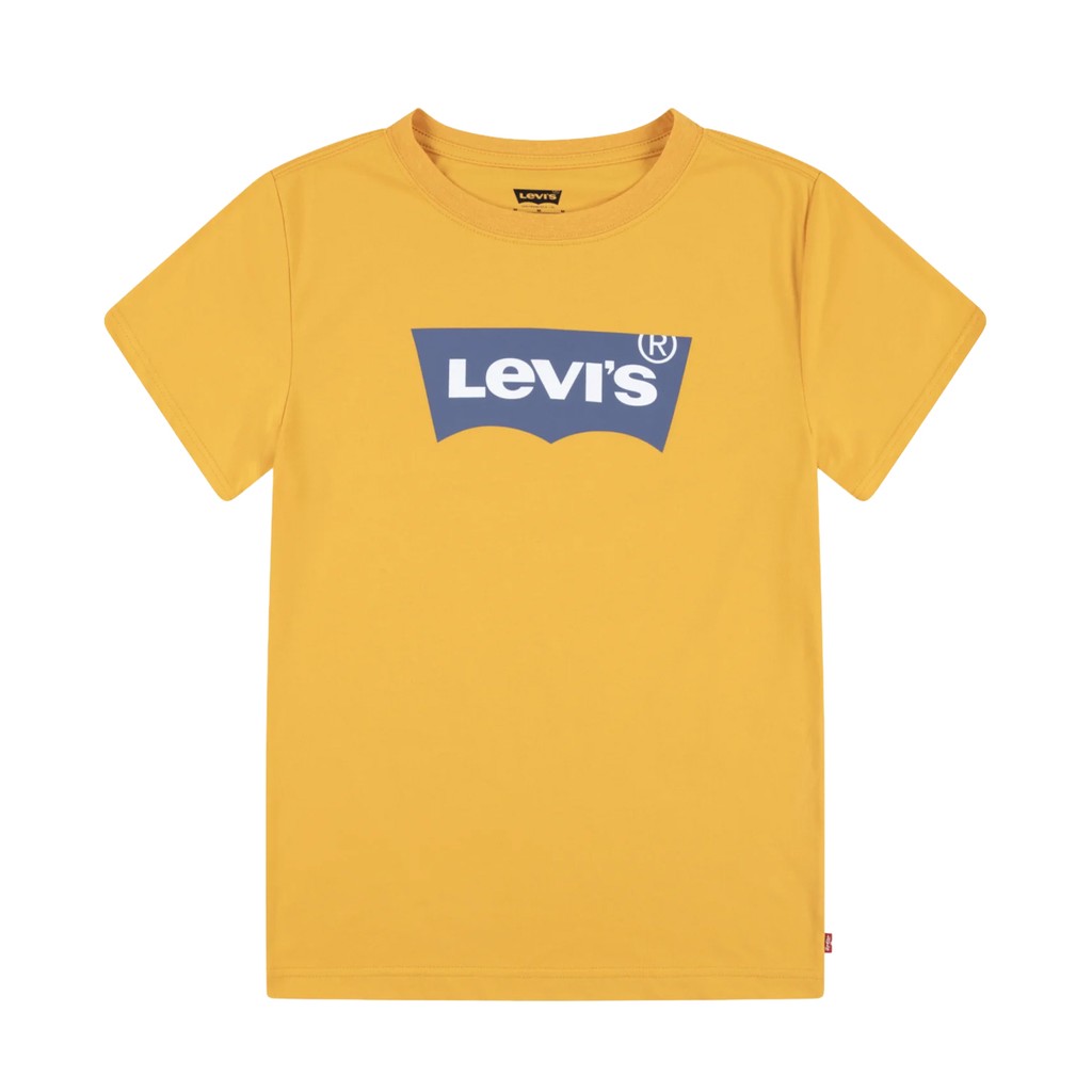 Levi's Kids T-shirt met bedrukt logo – Mosterdgeel