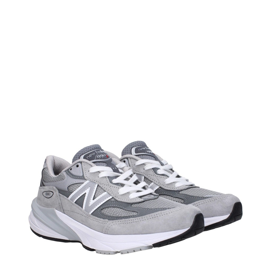 New Balance 990v6 Sneakers van stof, suède en leer – Grijs