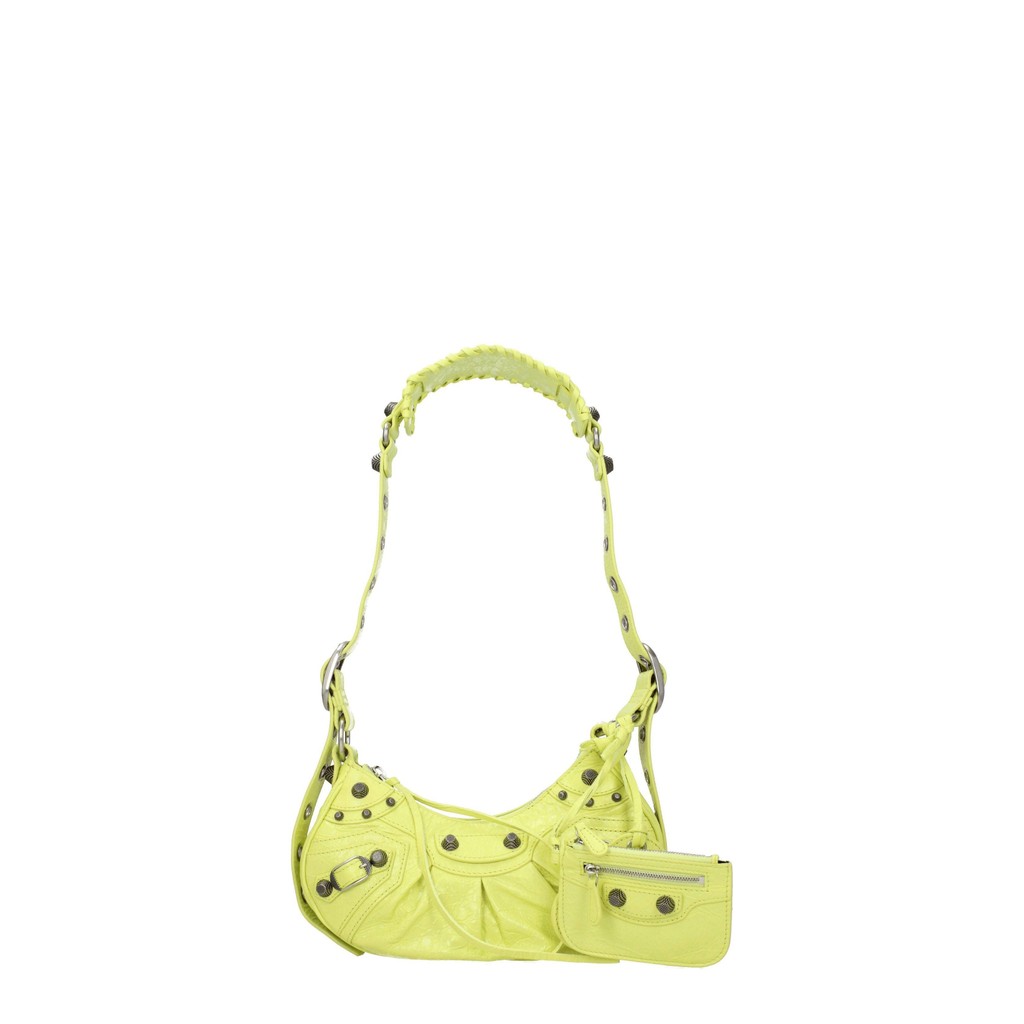 Balenciaga Le Cagole XS Schoudertas van leer – Limegroen