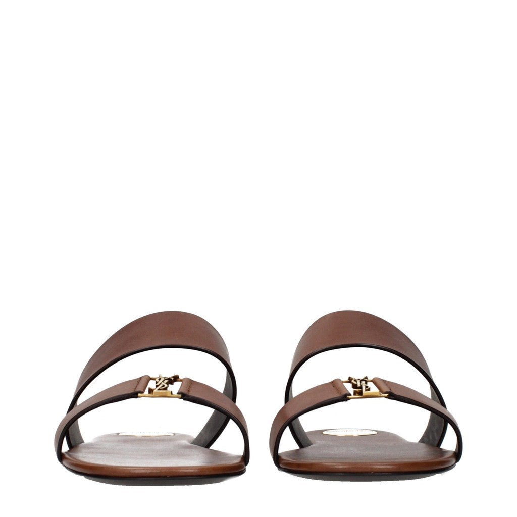 Saint Laurent Babylone Sandalen – Bruin