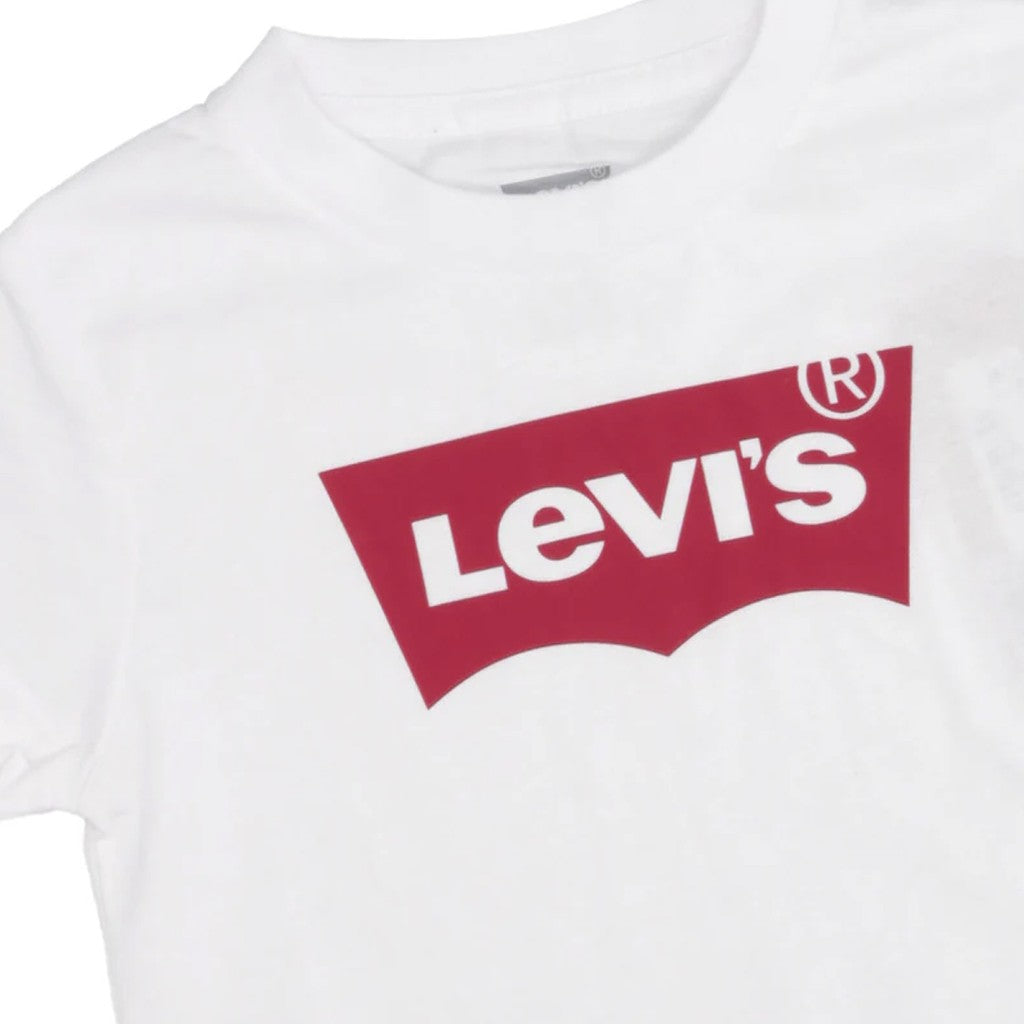 Levi's Kids T-shirt met bedrukt logo – Wit